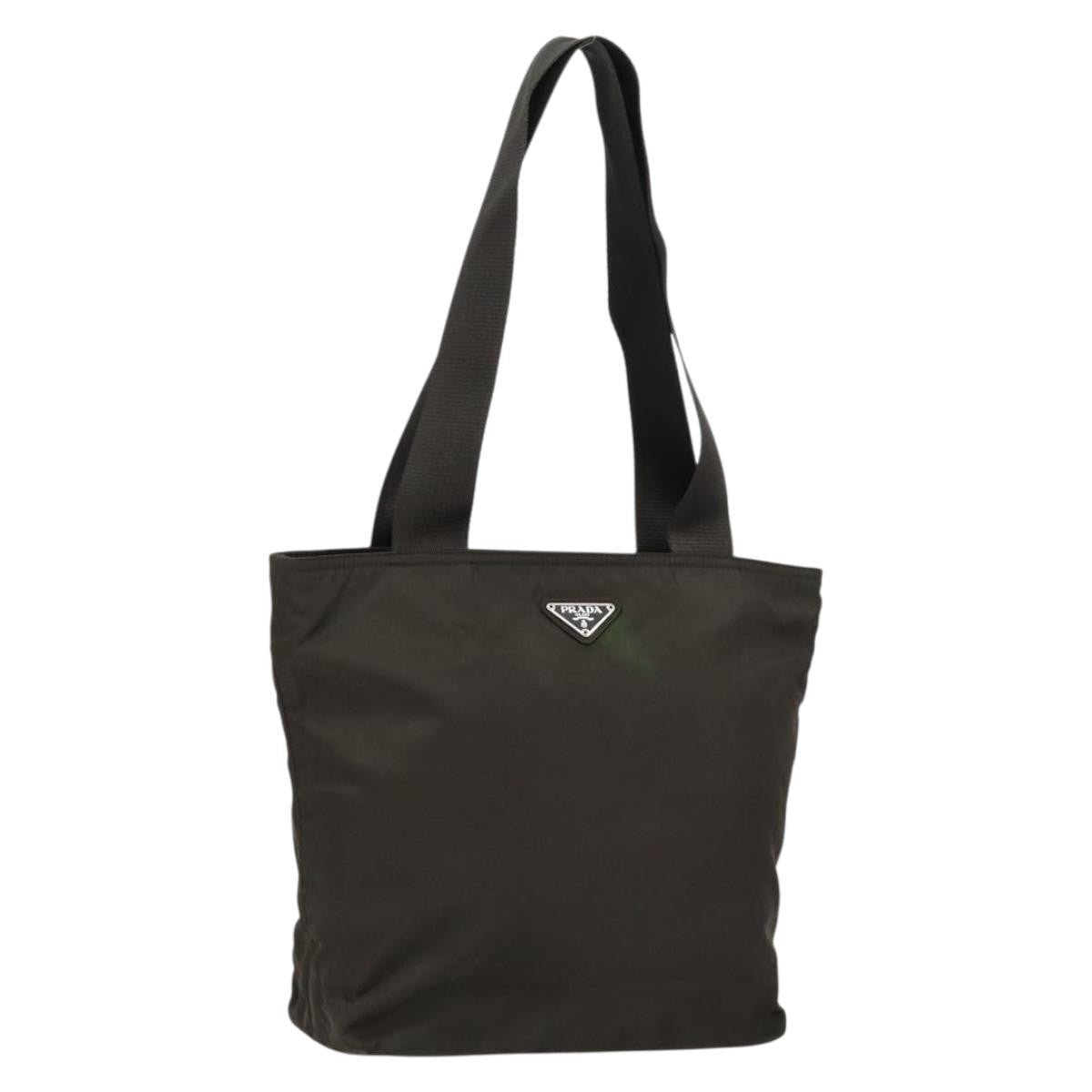 Prada Vintage Zip Tote Tessuto, KHAKI, NYLON, Tote bag