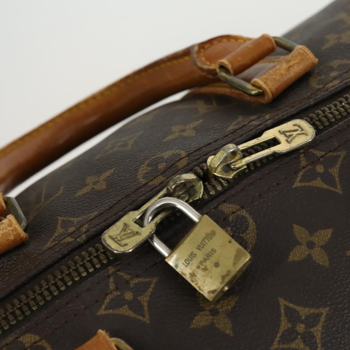 Louis Vuitton Keepall Bandouliere Bag Monogram Canvas, BROWN, CANVAS, Travel bag