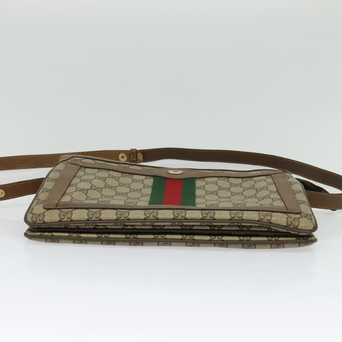 Gucci Vintage Shoulder Bag GG Coated Canvas, BEIGE, PVC, Shoulder bag