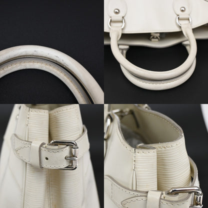 Louis Vuitton Passy Tote Epi Leather, WHITE, LEATHER, Tote bag