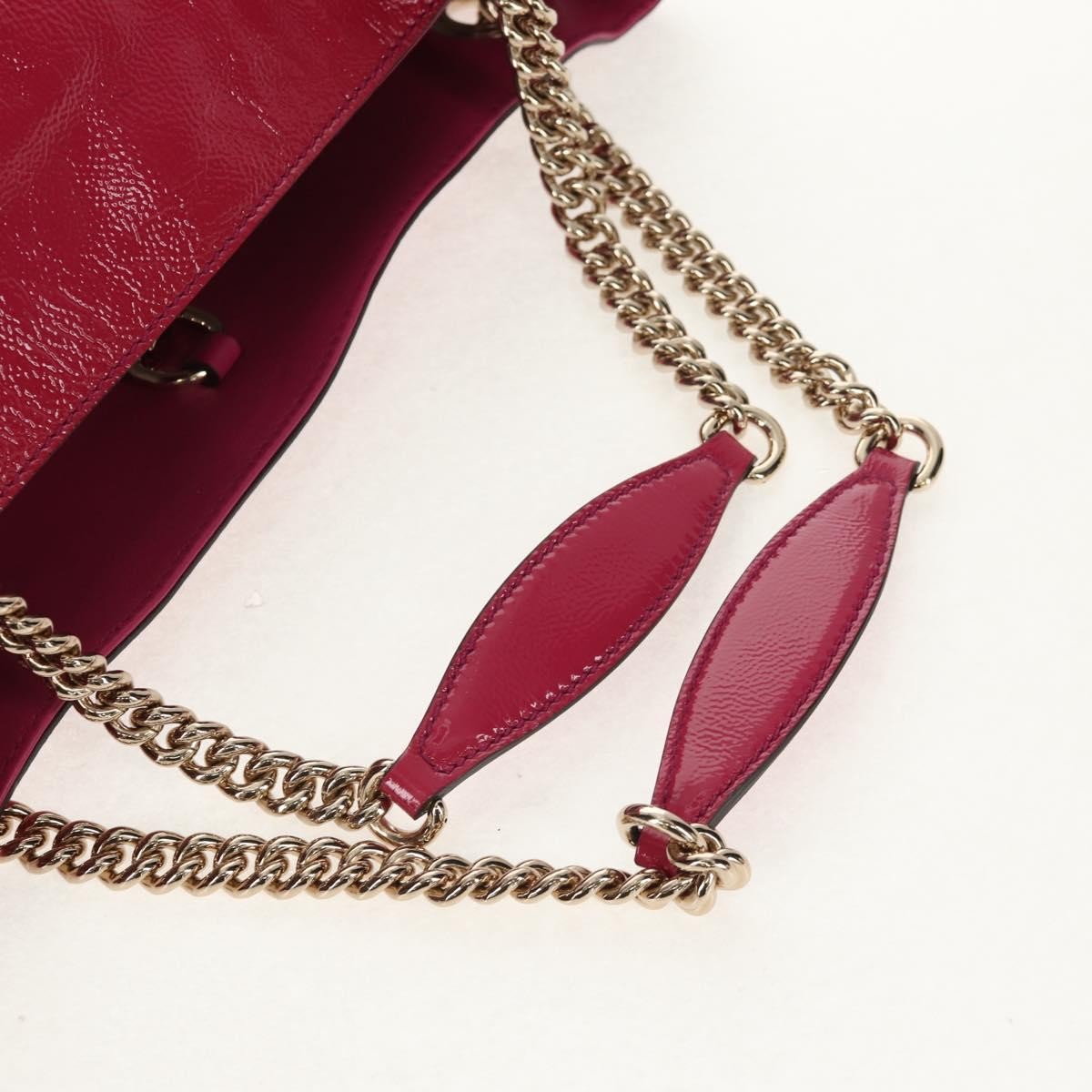 Gucci Soho Chain Strap Shoulder Bag Patent, PINK, PATENT_LEATHER, Shoulder bag