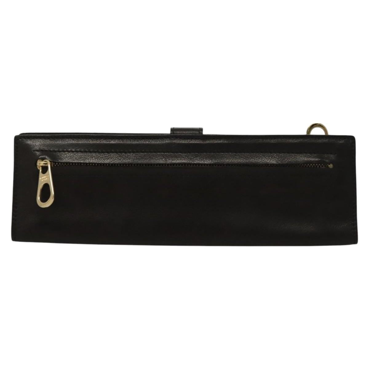 Bottega Veneta Vintage Clutch Leather, BLACK, LEATHER, Clutche & pouche