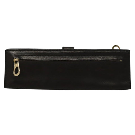 Bottega Veneta Vintage Clutch Leather, BLACK, LEATHER, Clutche & pouche