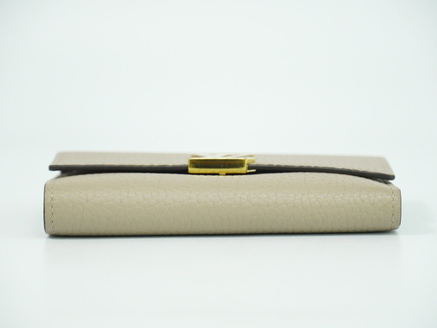 Louis Vuitton Capucines Compact wallet Leather, BEIGE, LEATHER, Wallets