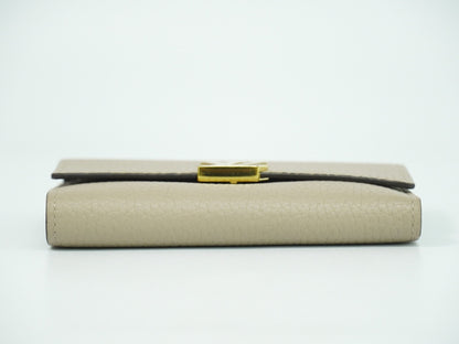 Louis Vuitton Capucines Compact wallet Leather, BEIGE, LEATHER, Wallets