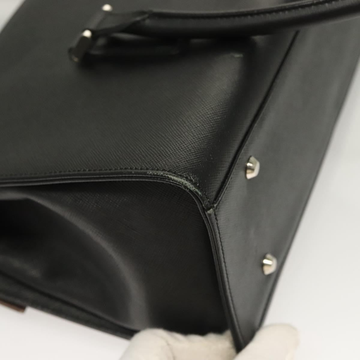 Burberry Vintage Handbag Leather, BLACK, LEATHER, Handbag