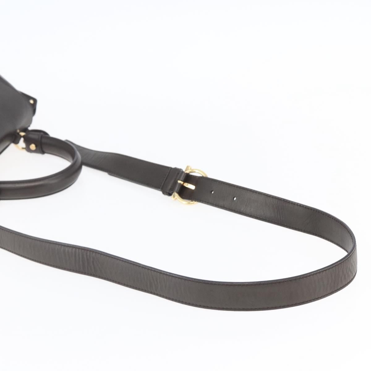 Salvatore Ferragamo Sofia Satchel Leather, BROWN, LEATHER, Handbag