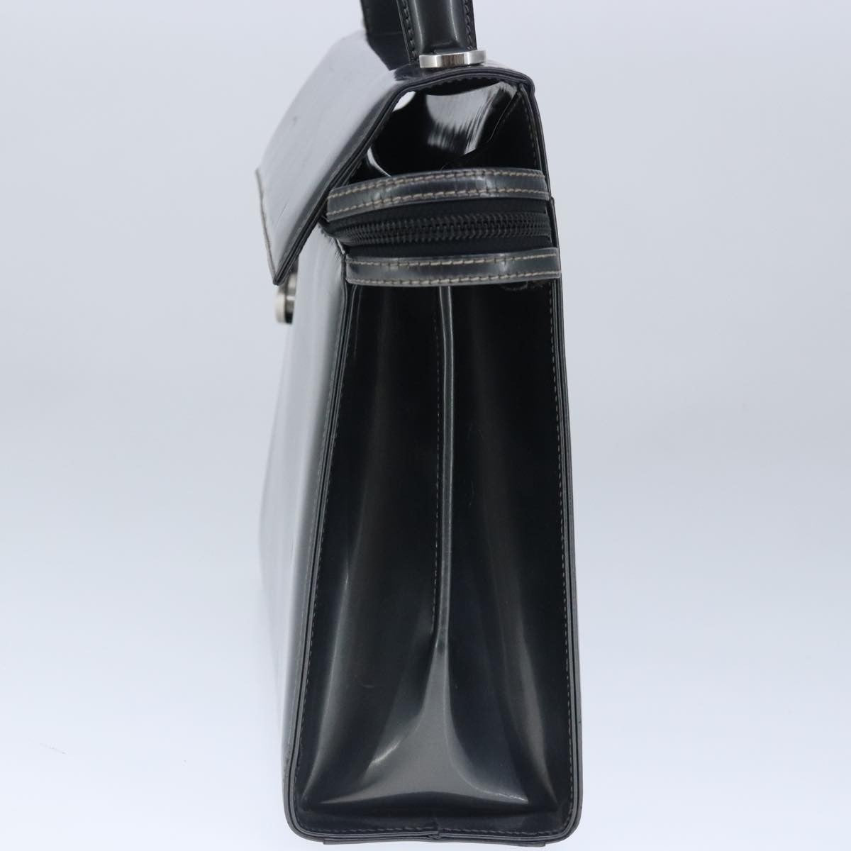 Salvatore Ferragamo Vintage Handbag Leather, BLACK, LEATHER, Handbag