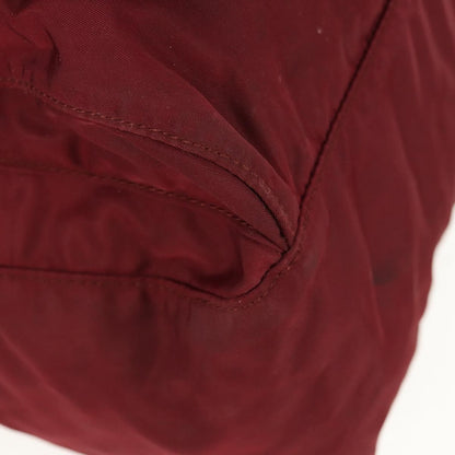 Prada Double Buckle Flap Messenger Bag Tessuto, BURGUNDY, NYLON, Shoulder bag