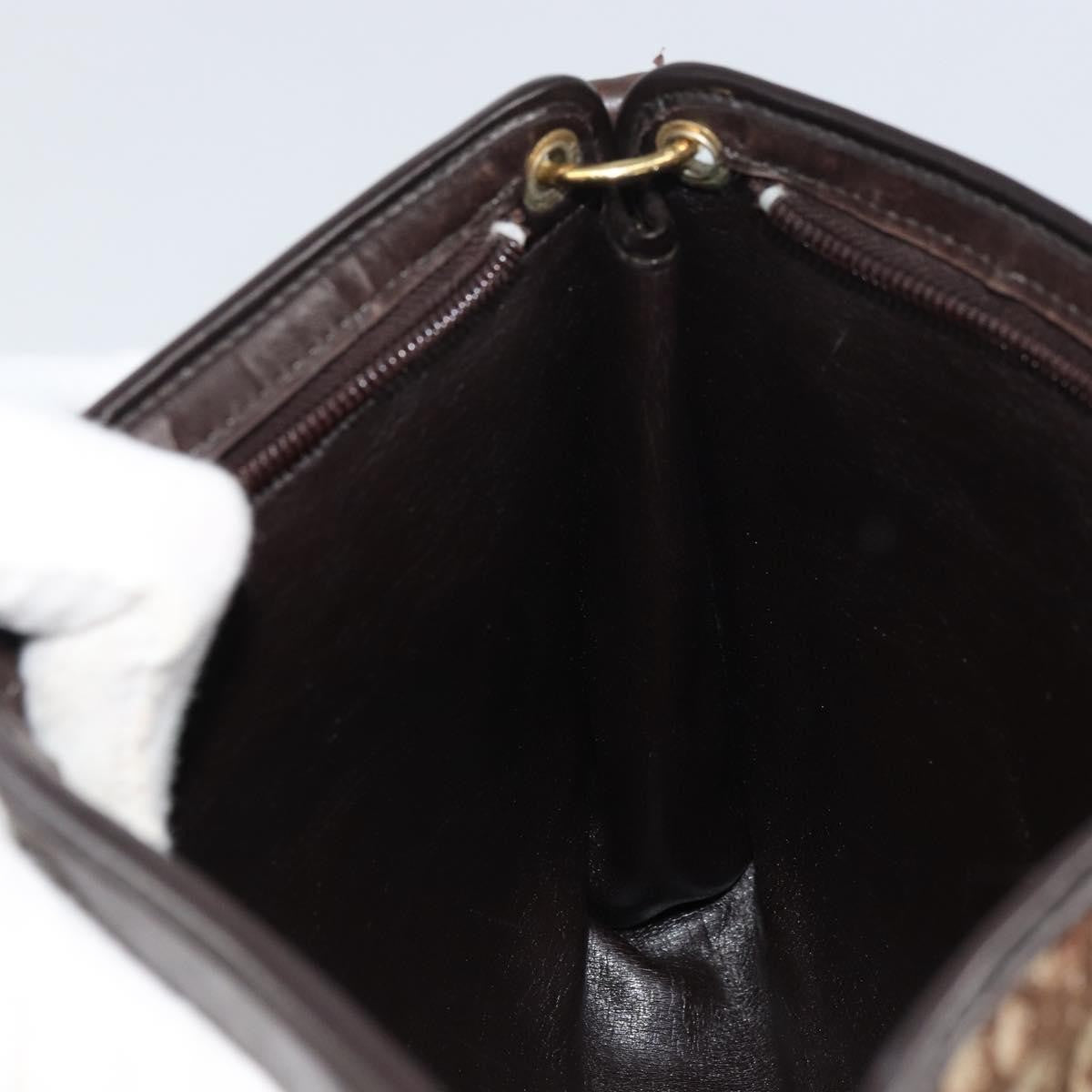 Christian Dior Vintage Trotter Shoulder Bag Canvas, BEIGE, CANVAS, Shoulder bag