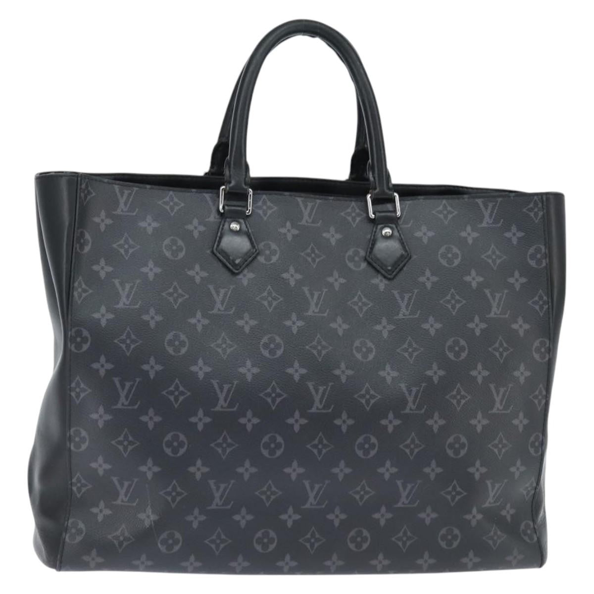 Louis Vuitton Grand Sac Bag Monogram Eclipse Canvas, BLACK, CANVAS, Tote bag