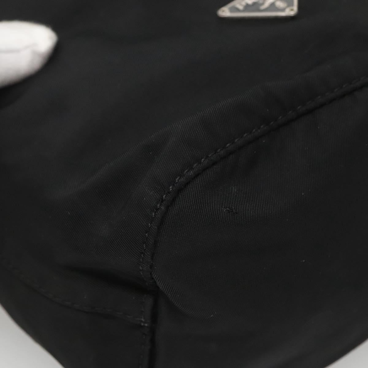 Prada Vela Drawstring Bucket Pouch Tessuto, BLACK, NYLON, Clutche & pouche