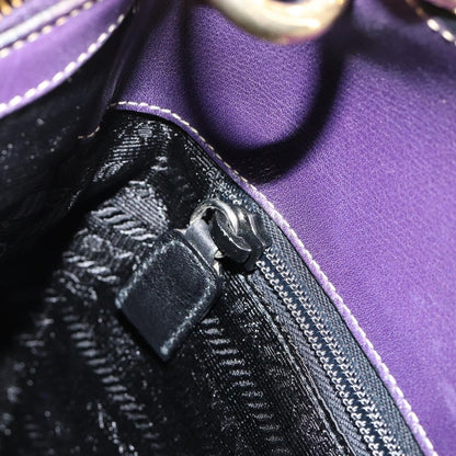 Prada Chain Shoulder Bag Leather, Purple, Leather, Handbag