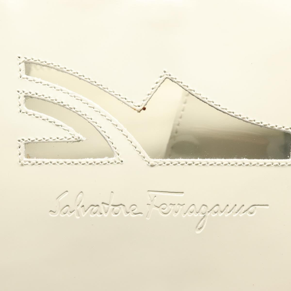 Salvatore Ferragamo Vintage Handbag Patent leather, WHITE, PATENT_LEATHER, Handbag