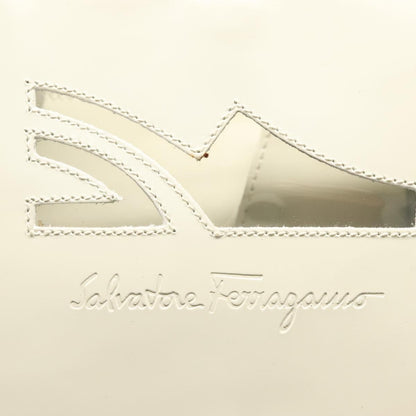 Salvatore Ferragamo Vintage Handbag Patent leather, WHITE, PATENT_LEATHER, Handbag