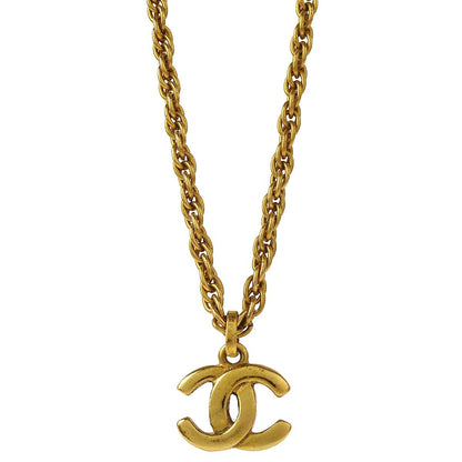 Chanel CC Pendant Necklace Metal, GOLD, GOLD_PLATED, Necklace