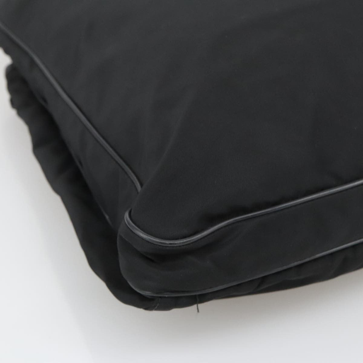 Prada Flat Messenger Bag Tessuto, BLACK, NYLON, Shoulder bag