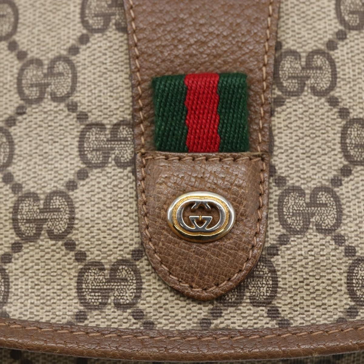 Gucci Sherry line pouch Canvas, BEIGE, PVC, Clutche & pouche