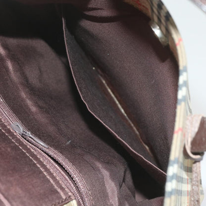 Burberry Nova Check Tote Leather, BEIGE, CANVAS, Tote bag