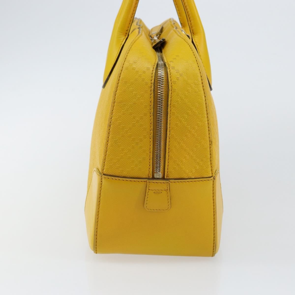 Gucci Bright Top Handle Bag Diamante Leather, YELLOW, LEATHER, Handbag