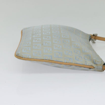 Fendi Vintage Flat Crossbody Bag Zucchino Canvas, BLUE, CANVAS, Shoulder bag
