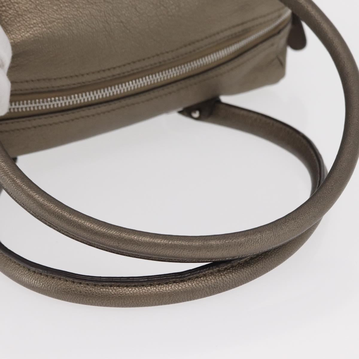 Salvatore Ferragamo Gancini Buckle Shoulder Bag Leather, GOLD, LEATHER, Handbag