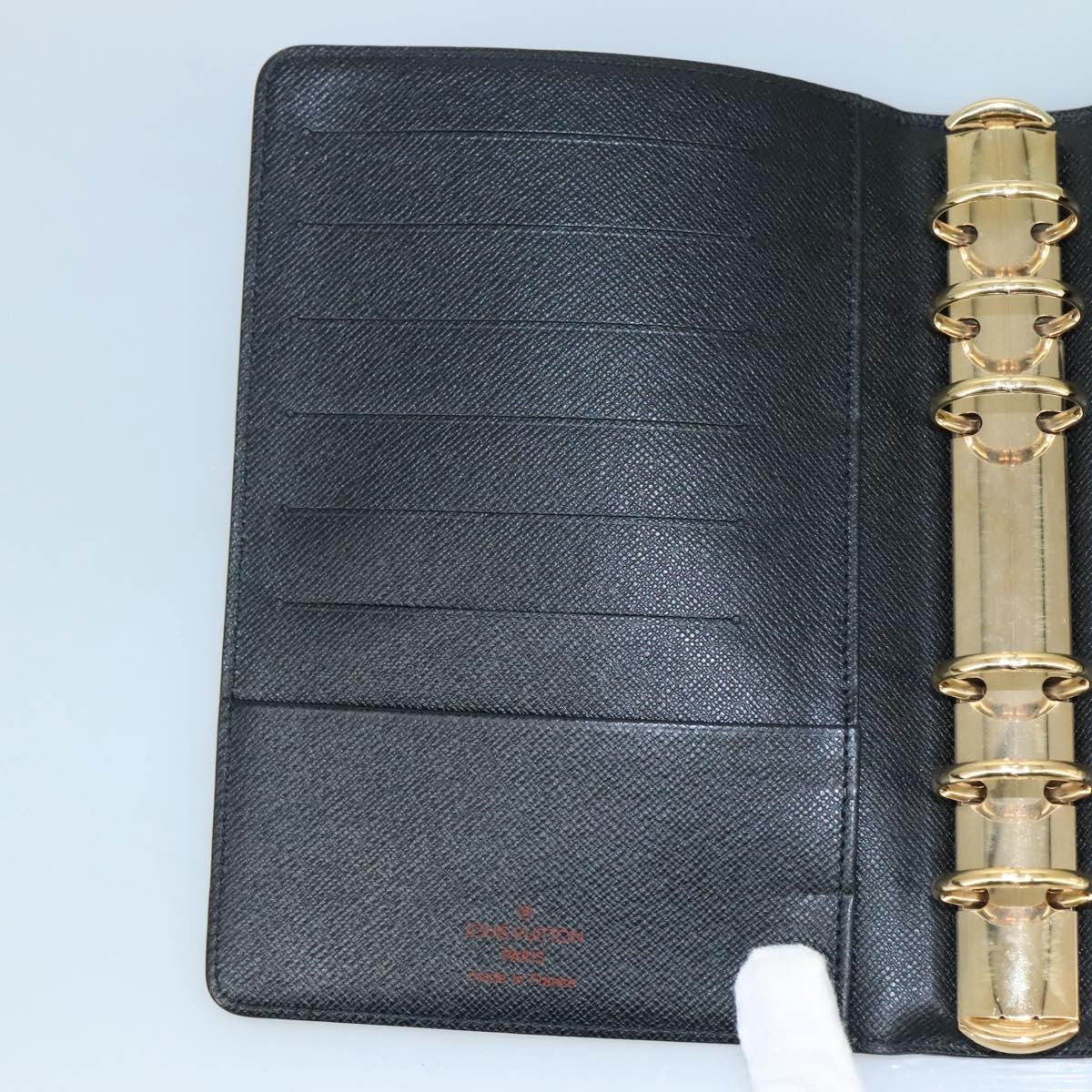 Louis Vuitton Agenda Cover Epi Leather, BLACK, LEATHER, Wallets