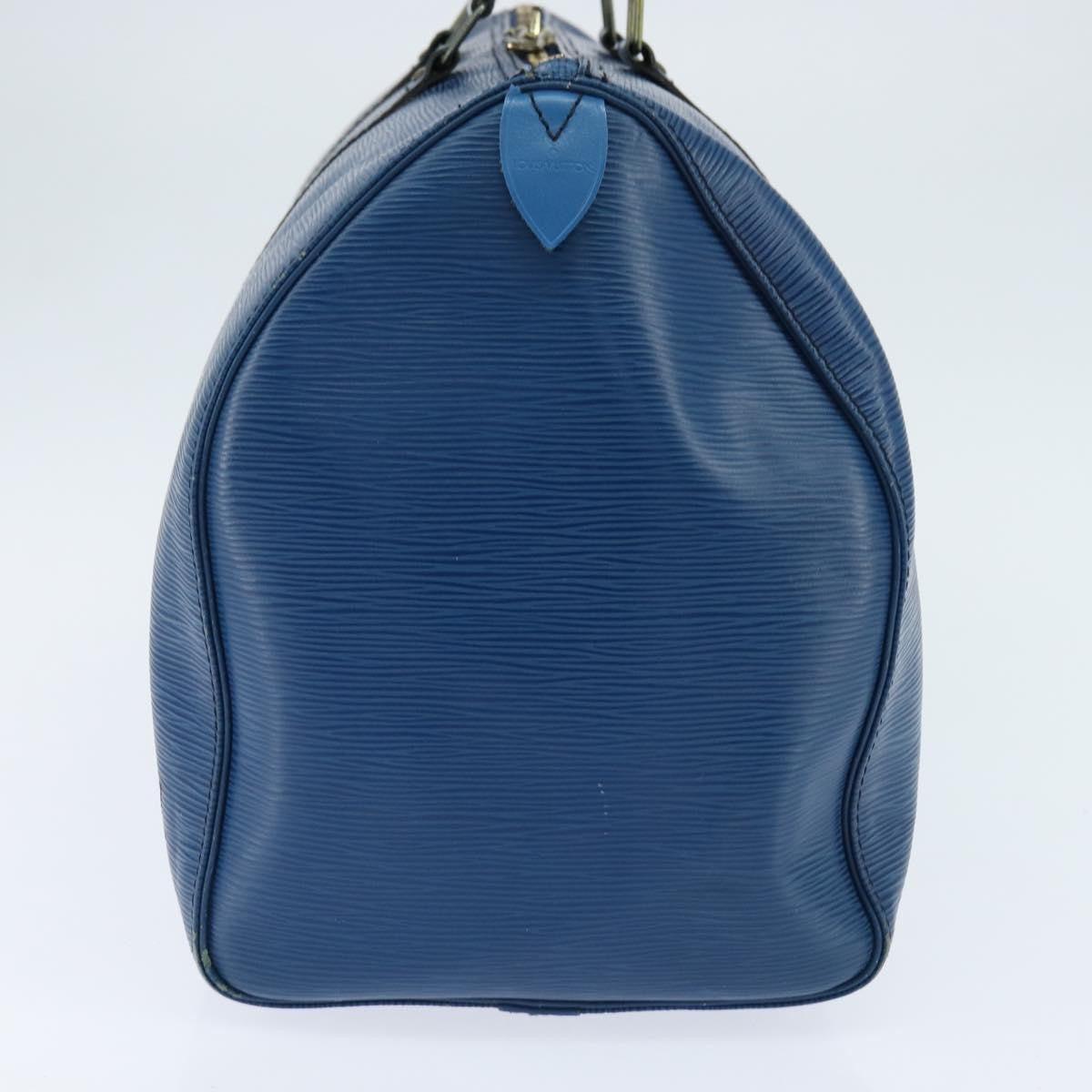 Louis Vuitton Keepall Bag Epi Leather, BLUE, LEATHER, Travel bag