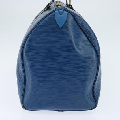 Louis Vuitton Keepall Bag Epi Leather, BLUE, LEATHER, Travel bag