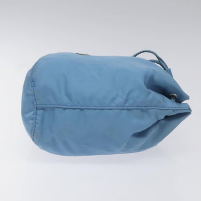 Prada Drawstring Wristlet Bucket Bag Tessuto, BLUE, NYLON, Clutche & pouche