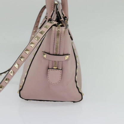 Valentino Garavani Rockstud Tote Rigid Leather, PINK, LEATHER, Tote bag