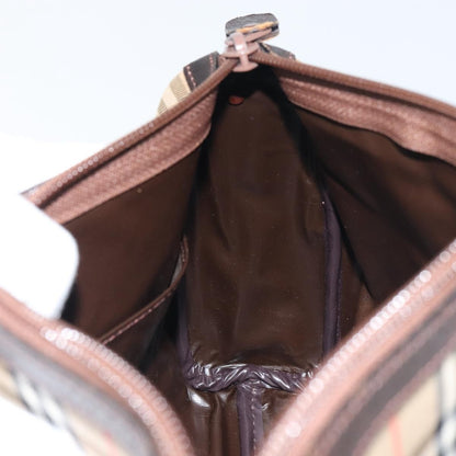 Burberry Nova check Pochette Canvas, BEIGE, CANVAS, Clutche & pouche