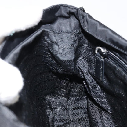 Prada Buckle Messenger Bag Tessuto, BLACK, NYLON, Shoulder bag