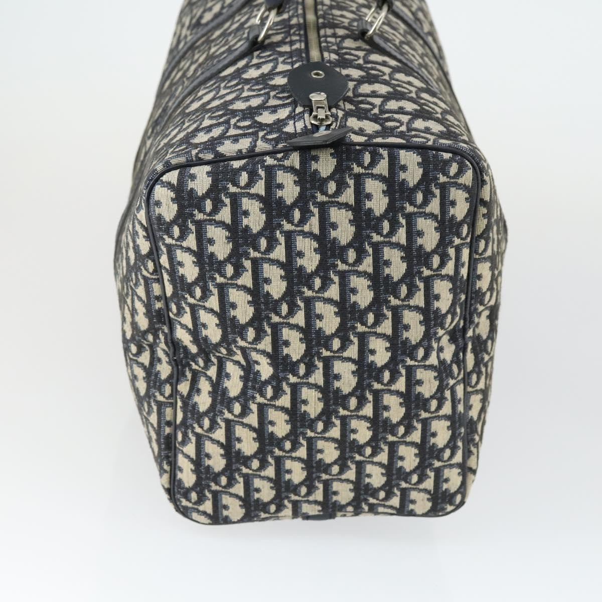 Christian Dior Vintage Trotter Boston Bag Canvas, NAVY, CANVAS, Travel bag