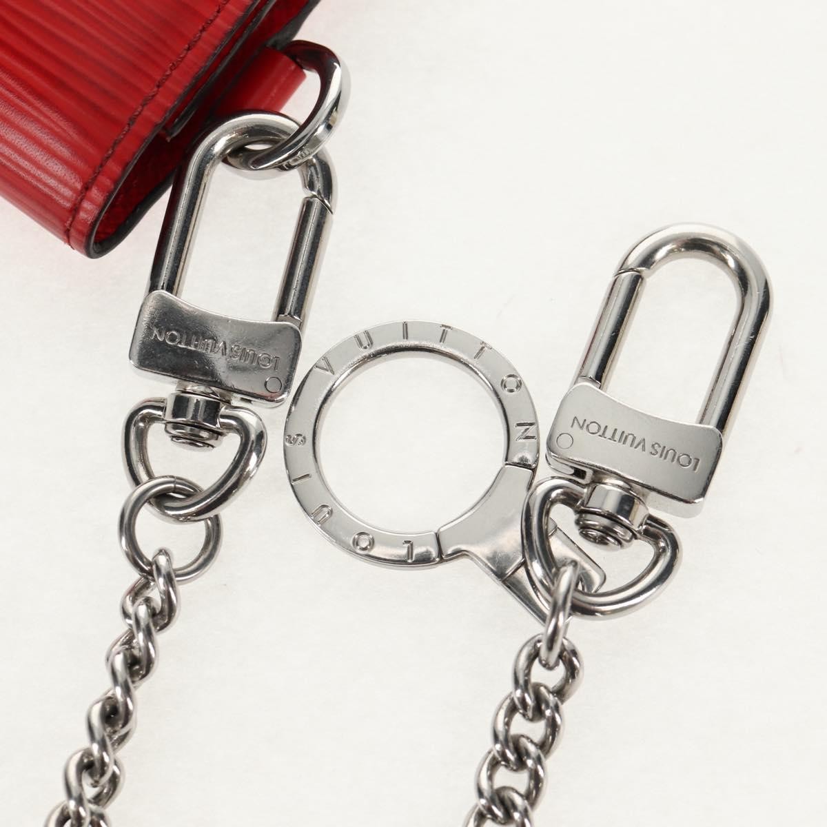 Louis Vuitton Chain Wallet Limited Edition Supreme Epi Leather, RED, LEATHER, Wallets