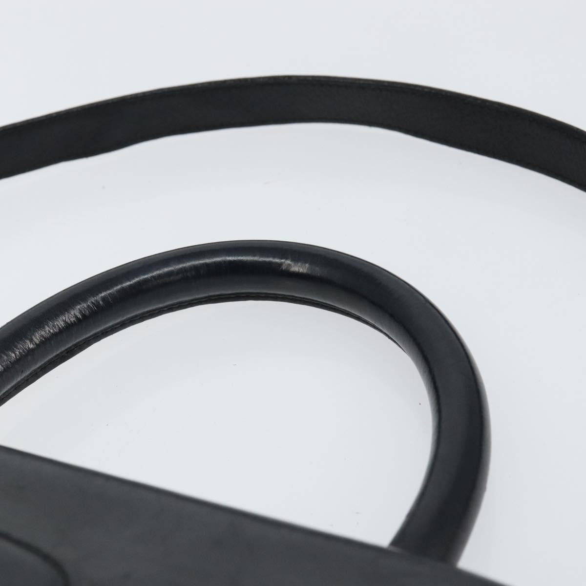 Salvatore Ferragamo Vintage Handbag Leather, BLACK, LEATHER, Handbag