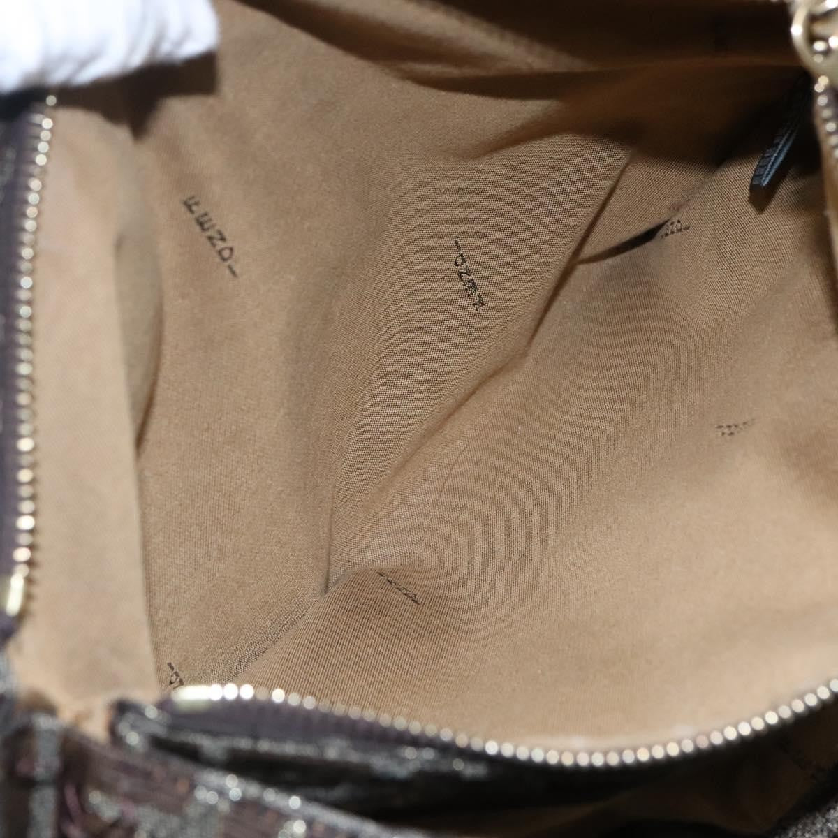 Fendi Mia Tote Metallic Zucca Canvas, BROWN, CANVAS, Tote bag