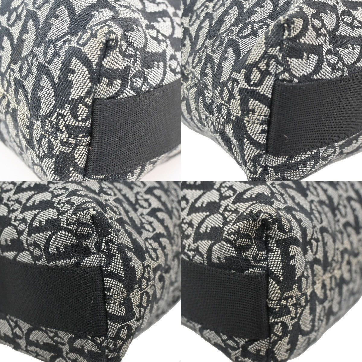 Christian Dior Vintage Trotter Messenger Bag Diorissimo Canvas, BLACK, CANVAS, Shoulder bag