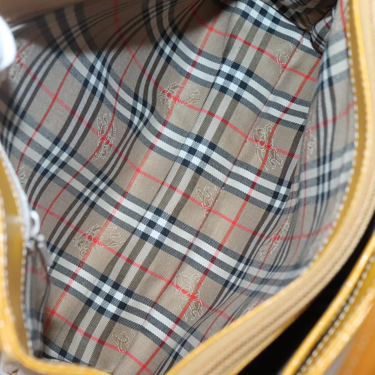 Burberry Vintage Handbag Leather, YELLOW, LEATHER, Handbag