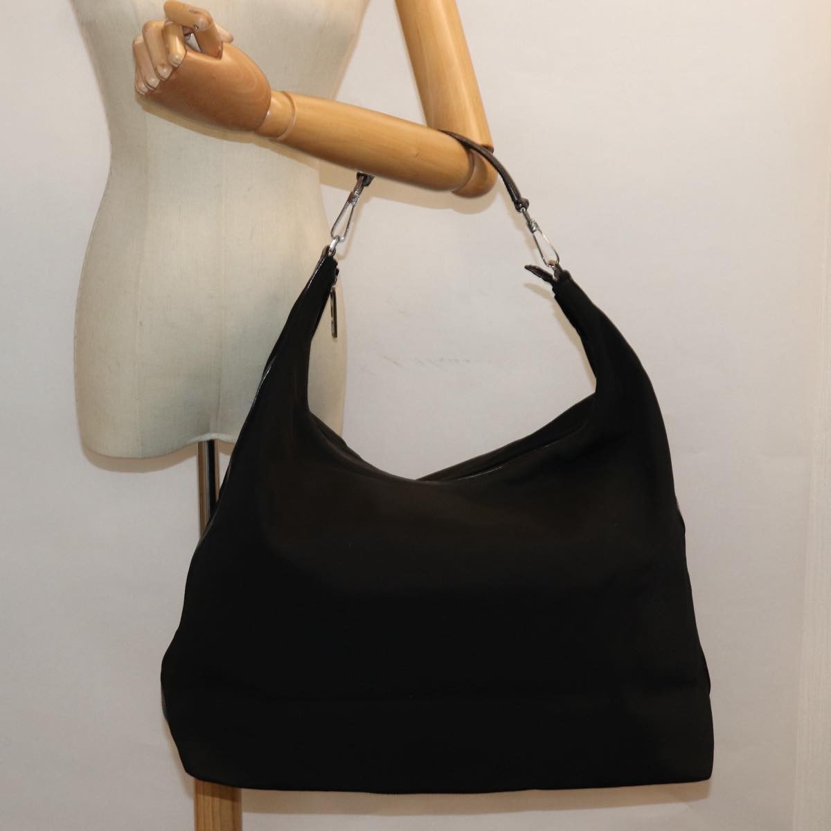 Gucci Zip Hobo Canvas, BLACK, NYLON, Shoulder bag