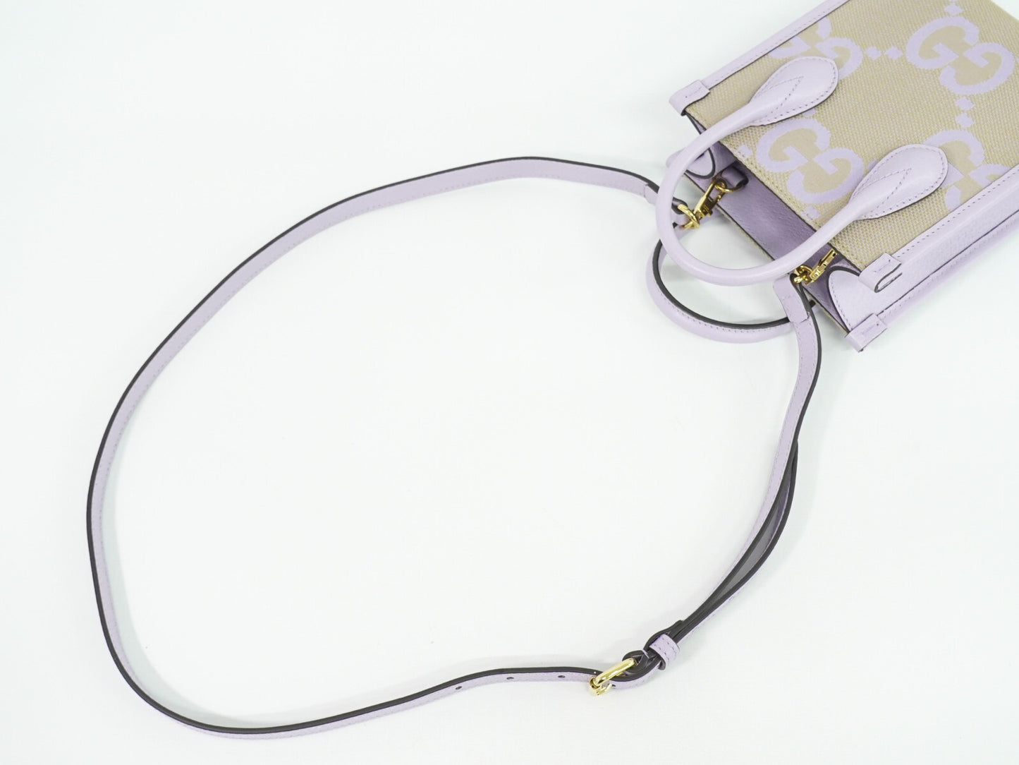 Gucci Vertical Tote Jumbo GG Canvas, PURPLE, CANVAS, Tote bag