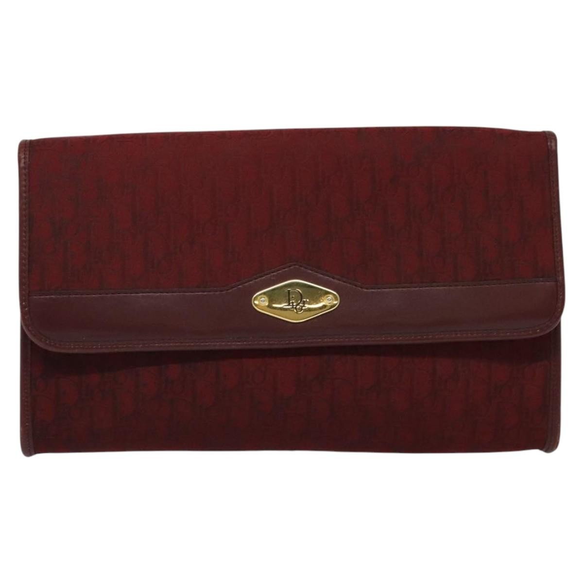 Christian Dior Vintage Trotteur Chain shoulder bag Canvas, RED, CANVAS, Shoulder bag