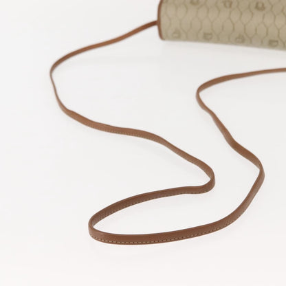 Christian Dior Vintage Honeycomb Flap Crossbody Bag Canvas and Leather, BEIGE, CANVAS, Shoulder bag