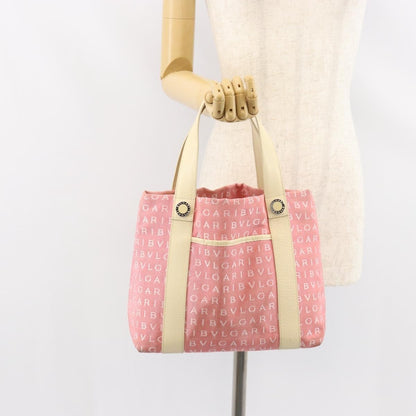 Bvlgari Logomania Handbag Canvas, PINK, CANVAS, Handbag