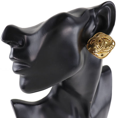 Chanel Vintage CC Clip-On Earrings Metal, GOLD, GOLD_PLATED, Earrings