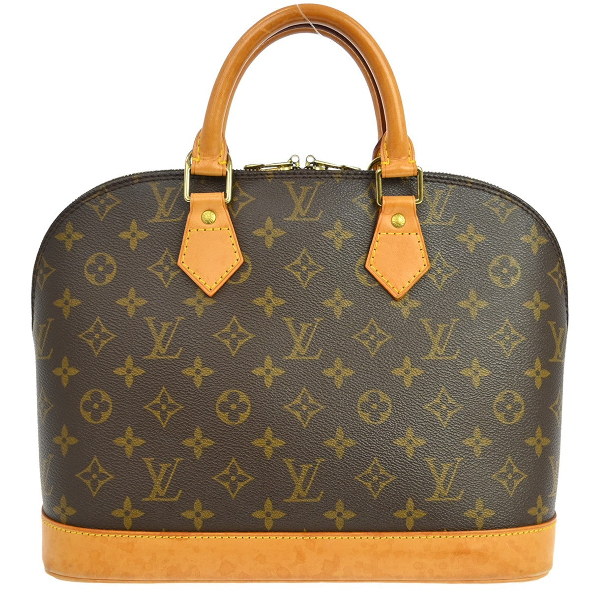 Louis Vuitton Alma Handbag Monogram Canvas, Brown, Canvas, Handbag