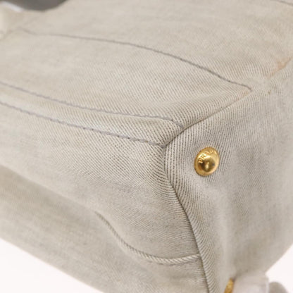 Prada Canapa Convertible Tote Canvas, GRAY, CANVAS, Tote bag