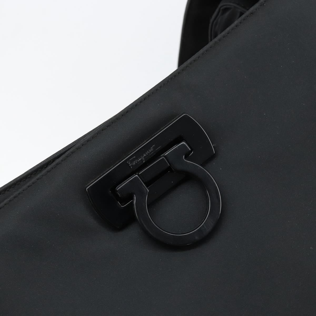 Salvatore Ferragamo Gancini Tote Nylon, BLACK, NYLON, Tote bag