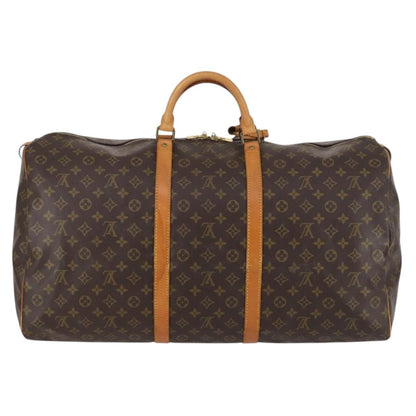 Louis Vuitton Keepall Bag Monogram Canvas, BROWN, CANVAS, Travel bag