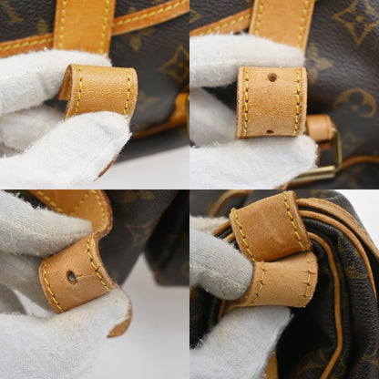 Louis Vuitton Saumur Handbag Monogram Canvas, Brown, Leather, Shoulder Bag